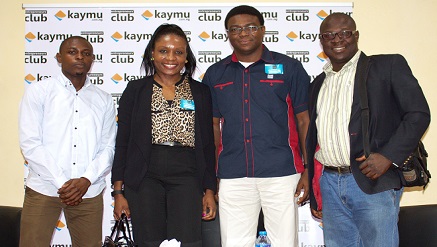 (L-r): Abiola Fabio community mgr Kaymu Africa; Chioma Agha, managing director of Swish Ideas; Ezekiel Bamigboye, senior SME Mgr MTN and Ademola Adewusi, during Kaymu Entrepreneurs' Club forum in Lagos recently.